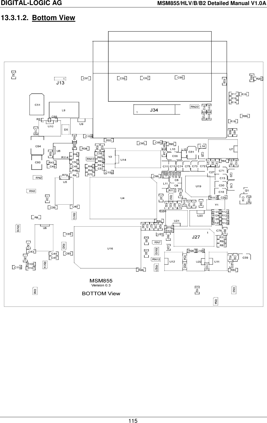 DIGITAL-LOGIC AG    MSM855/HLV/B/B2 Detailed Manual V1.0A    115 13.3.1.2.  Bottom View    