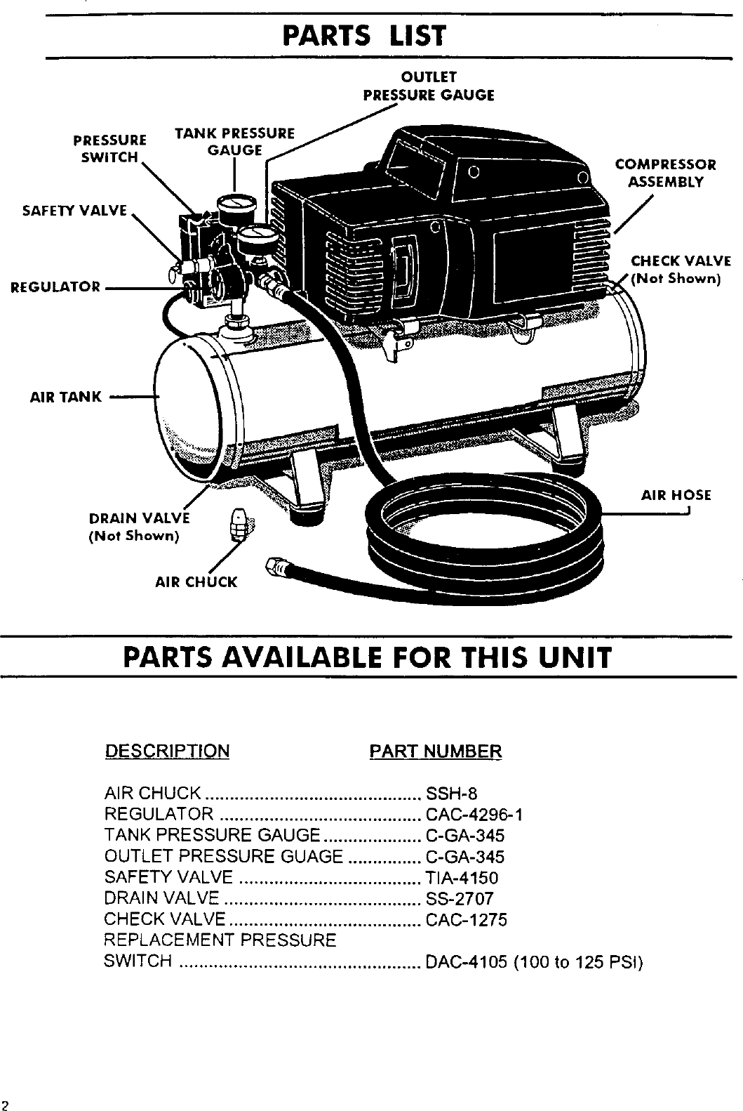 Page 10 of 12 - DEVILBISS  Air Compressor Manual L0304229