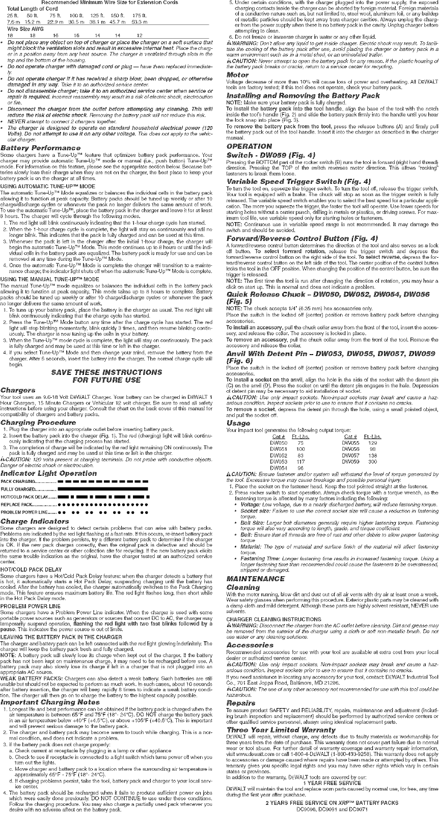 Page 2 of 7 - DEWALT  Wrenches And Accessories Manual L0522100