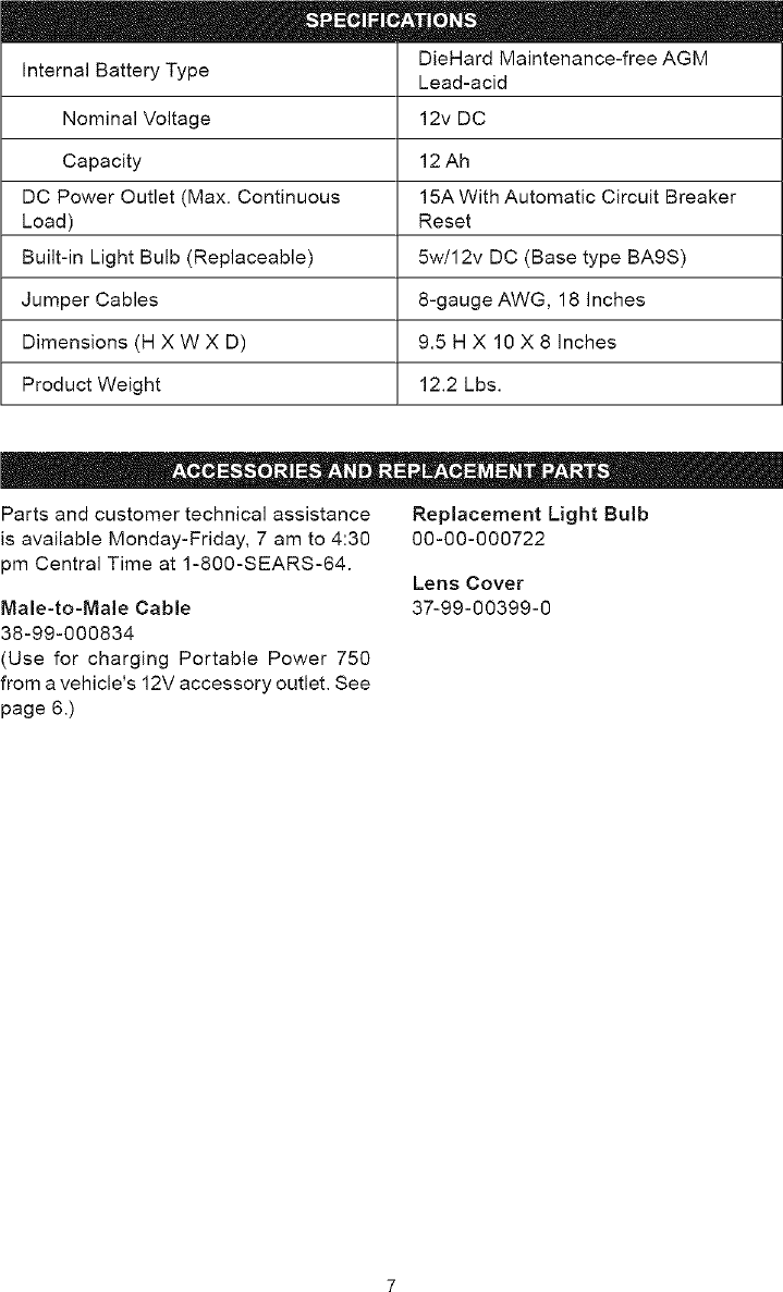 Page 7 of 8 - DIEHARD  Battery Charger Manual L0803629