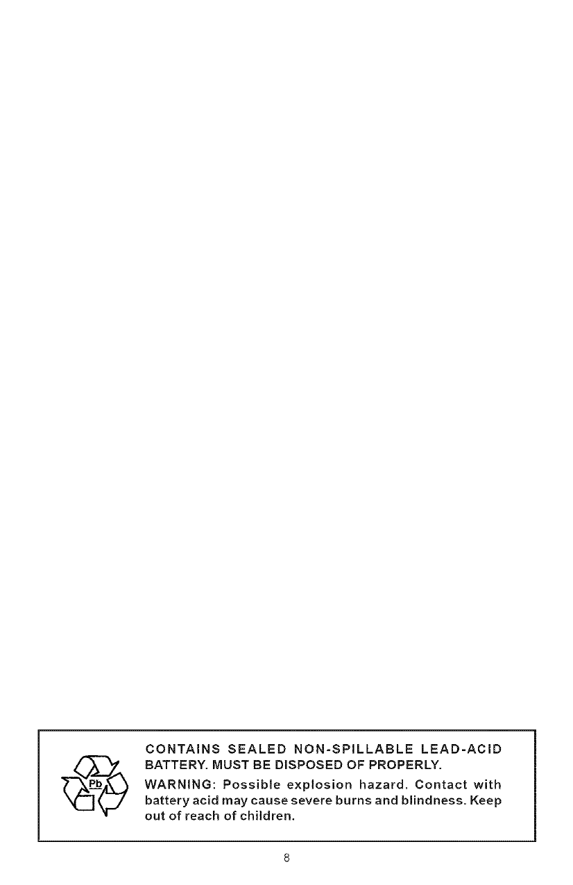 Page 8 of 8 - DIEHARD  Battery Charger Manual L0803629