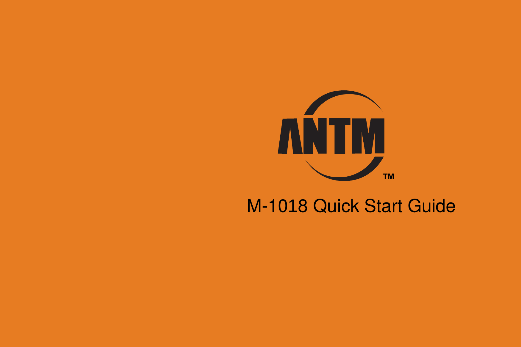 TM-1018 Quick Start Guide