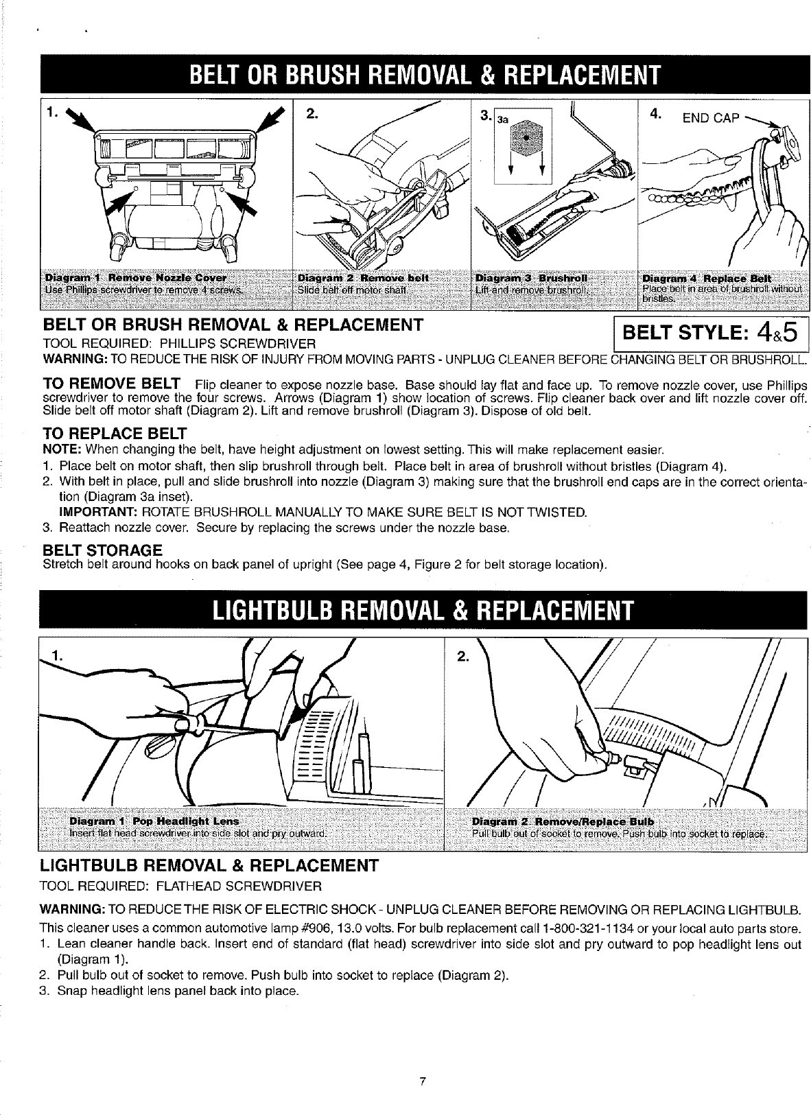 Page 7 of 8 - DIRT  DEVIL Vacuum, Upright Manual L0408024