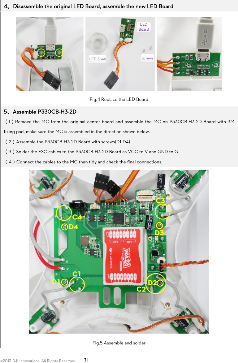 Page 3 of 4 - DJI Phantom Drone User Manual P330CB-H3-2D V1.00 Instruction En