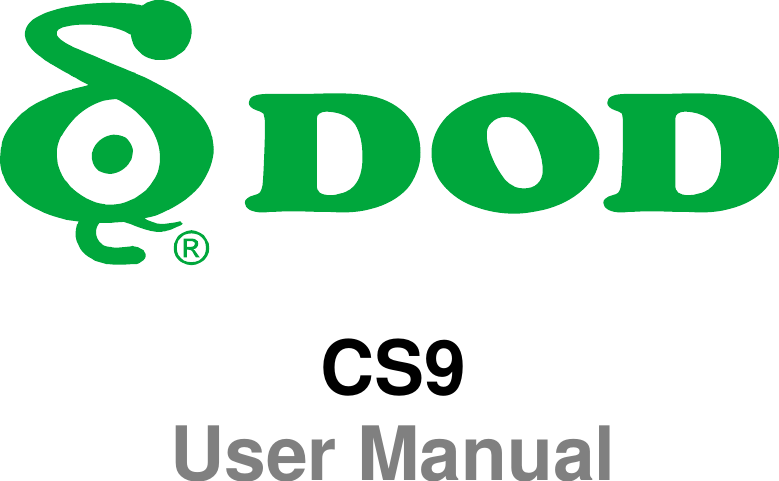 Page 1 of DOD Technology CS9DUAL Dash cam User Manual CS9 x