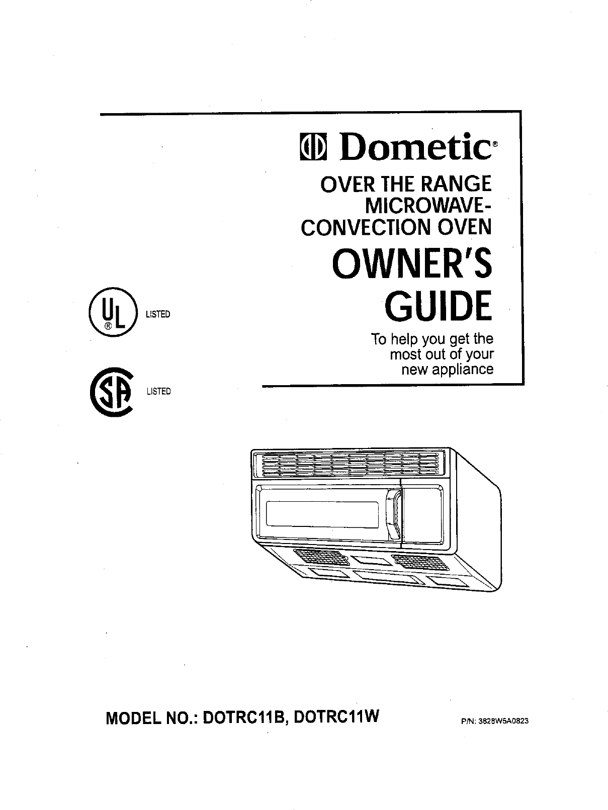 DOMETIC Microwave/Hood Combo Manual L0523016