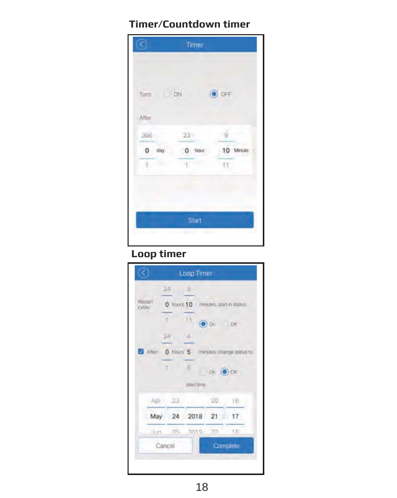 18Timer/Countdown timerLoop timer