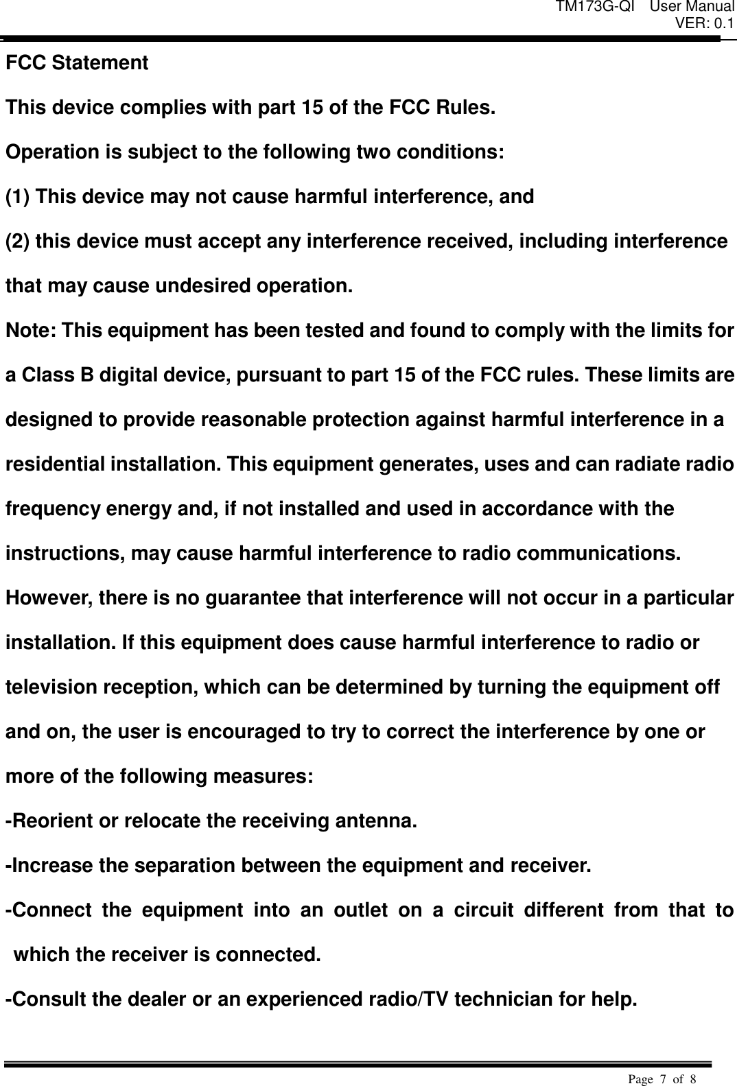 Page 7 of DONGGUAN TOGRAN ELECTRONICS TECHNOLOGY TM173G-QI Wireless Gaming Mouse User Manual 