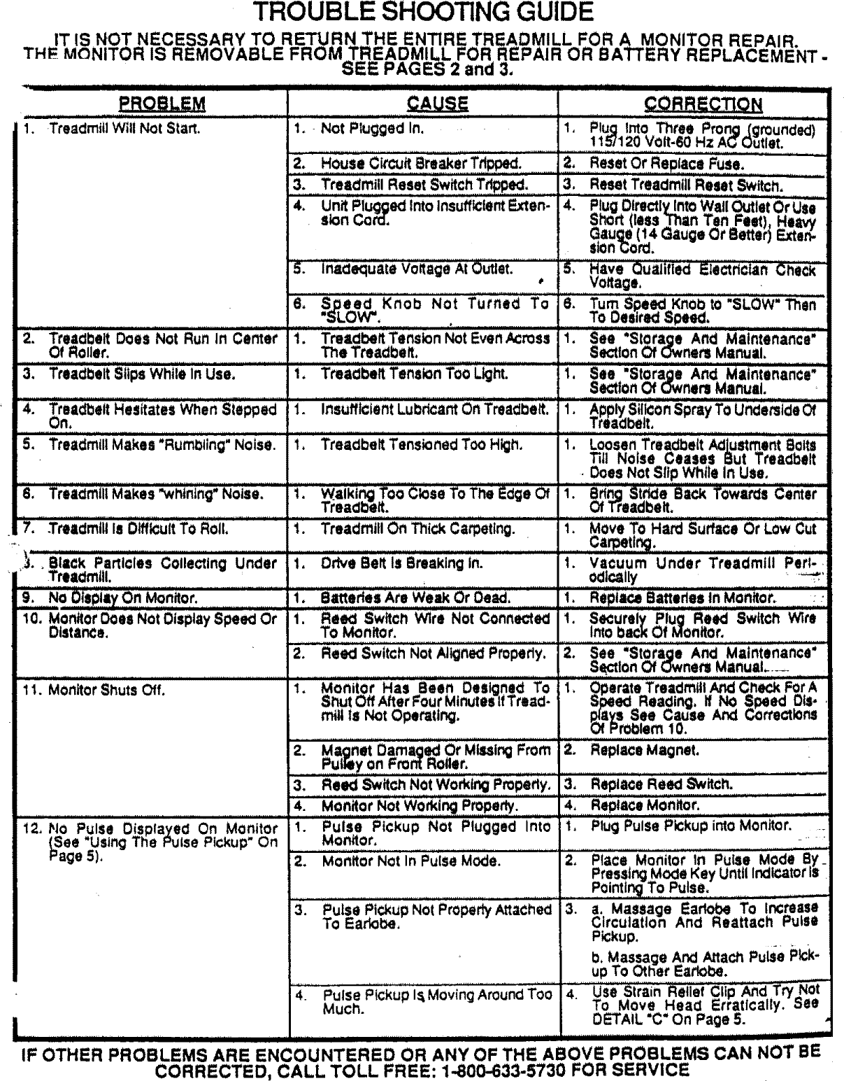 Page 9 of 9 - DP 21-4000 User Manual PRIME FIT TREADMILL - Manuals And Guides 1103732L