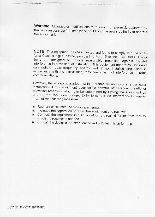 REMOTE CONTROL BURNIN' THUNDER 27119 User Manual