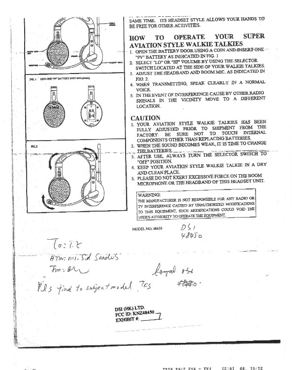 HOMODYNE WALKIE TALKIE User Manual