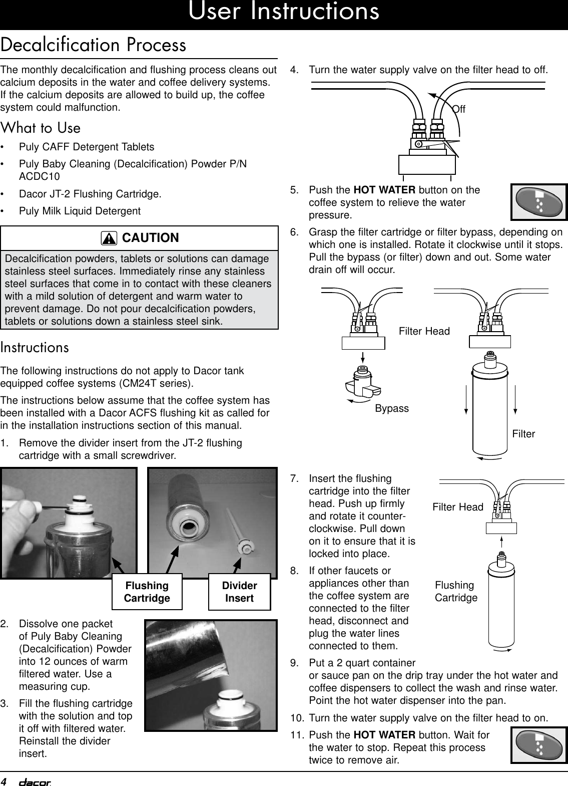 Page 6 of 8 - Dacor Dacor-Flushing-System-Kit-Acfs-Users-Manual-  Dacor-flushing-system-kit-acfs-users-manual