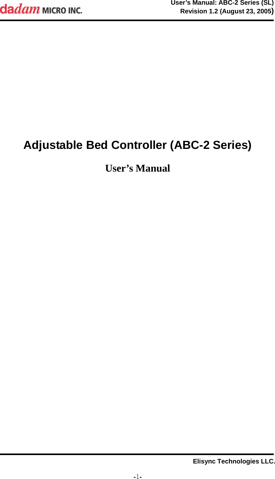 Dadam Micro ABC-200CB Adjustable Bed Controller (Control Box) User ...