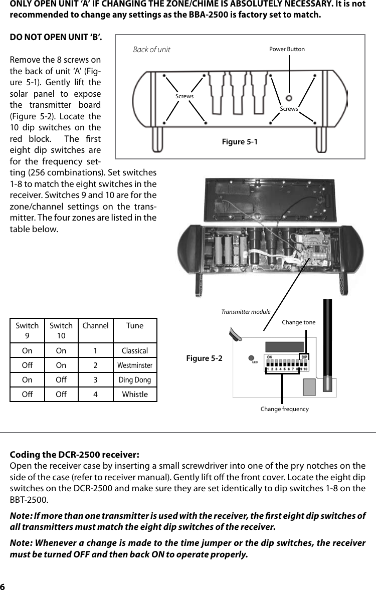 Page 6 of 8 - Dakota-Alert Dakota-Alert-Dakota-Alert-Inc-Home-Security-System-Bbt-2500-Users-Manual-  Dakota-alert-dakota-alert-inc-home-security-system-bbt-2500-users-manual