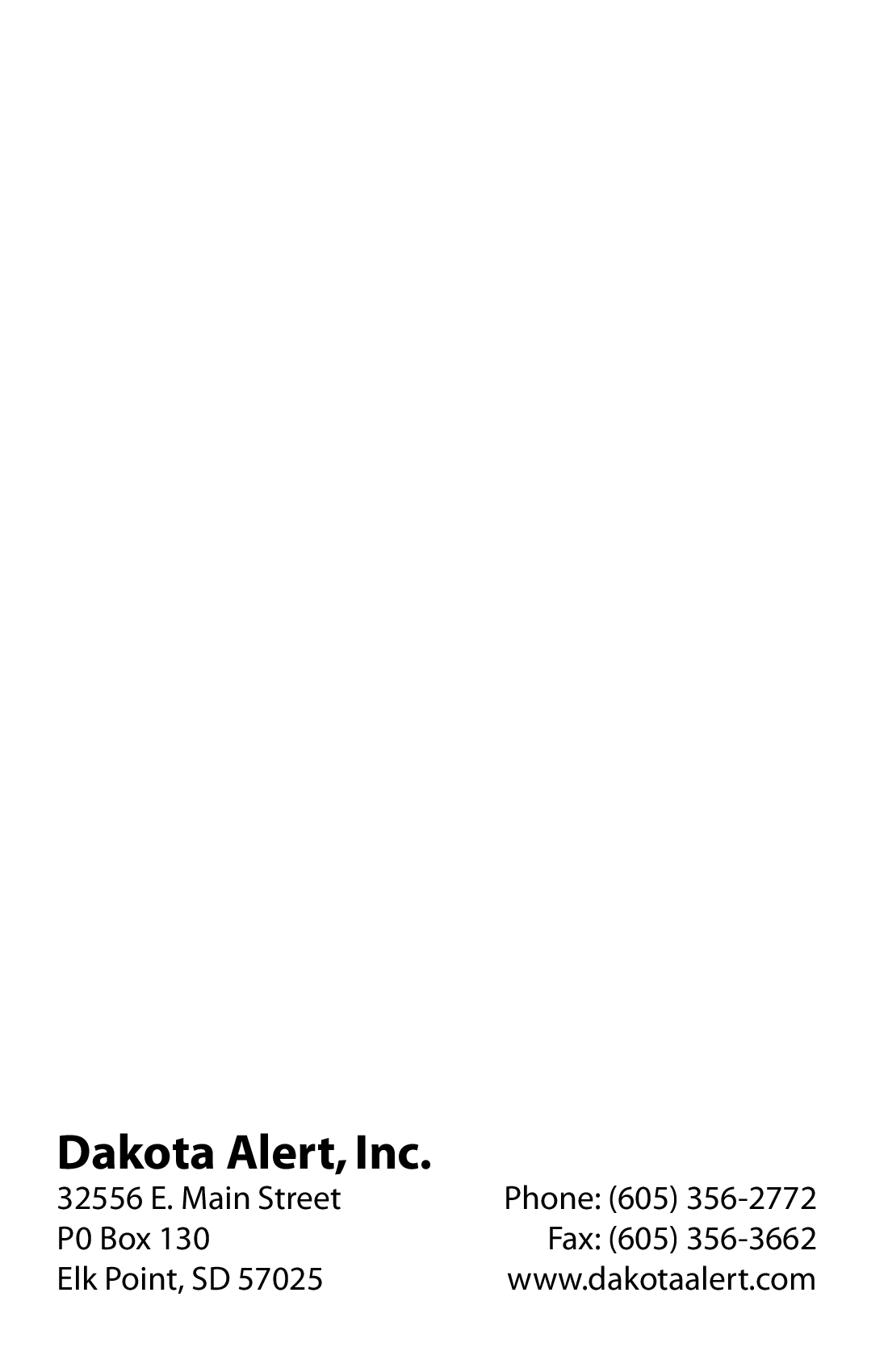 Page 8 of 8 - Dakota-Alert Dakota-Alert-Dakota-Alert-Inc-Home-Security-System-Bbt-2500-Users-Manual-  Dakota-alert-dakota-alert-inc-home-security-system-bbt-2500-users-manual
