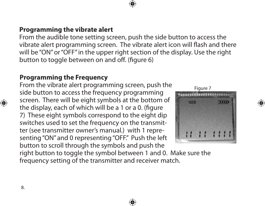 Page 8 of 12 - Dakota-Alert Dakota-Alert-Dakota-Alert-Inc-Stereo-Receiver-Portable-Receiver-Users-Manual- PR-3000 Manual  Dakota-alert-dakota-alert-inc-stereo-receiver-portable-receiver-users-manual