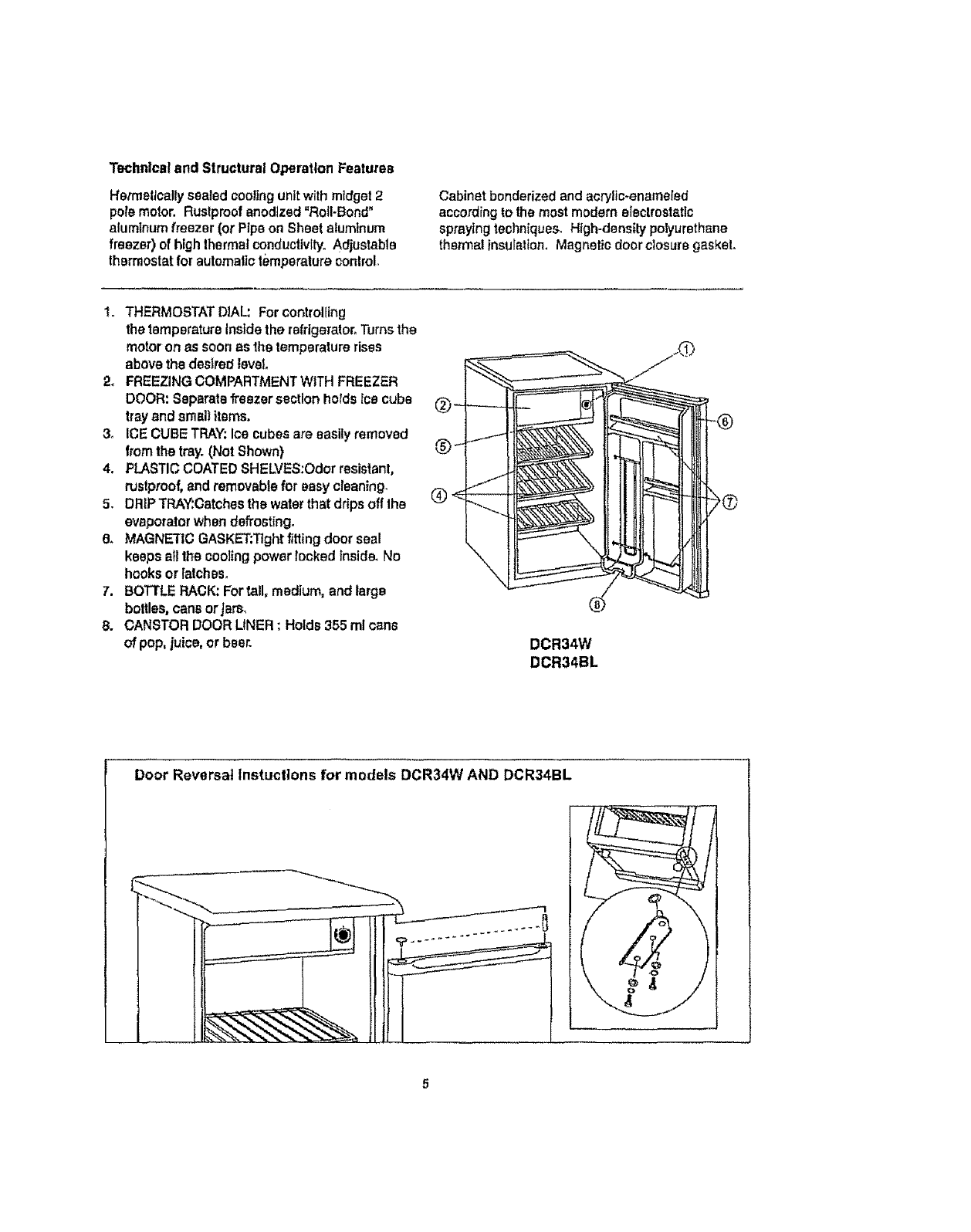 Danby DCR34BL User Manual REFRIGERATOR Manuals And Guides L0712261