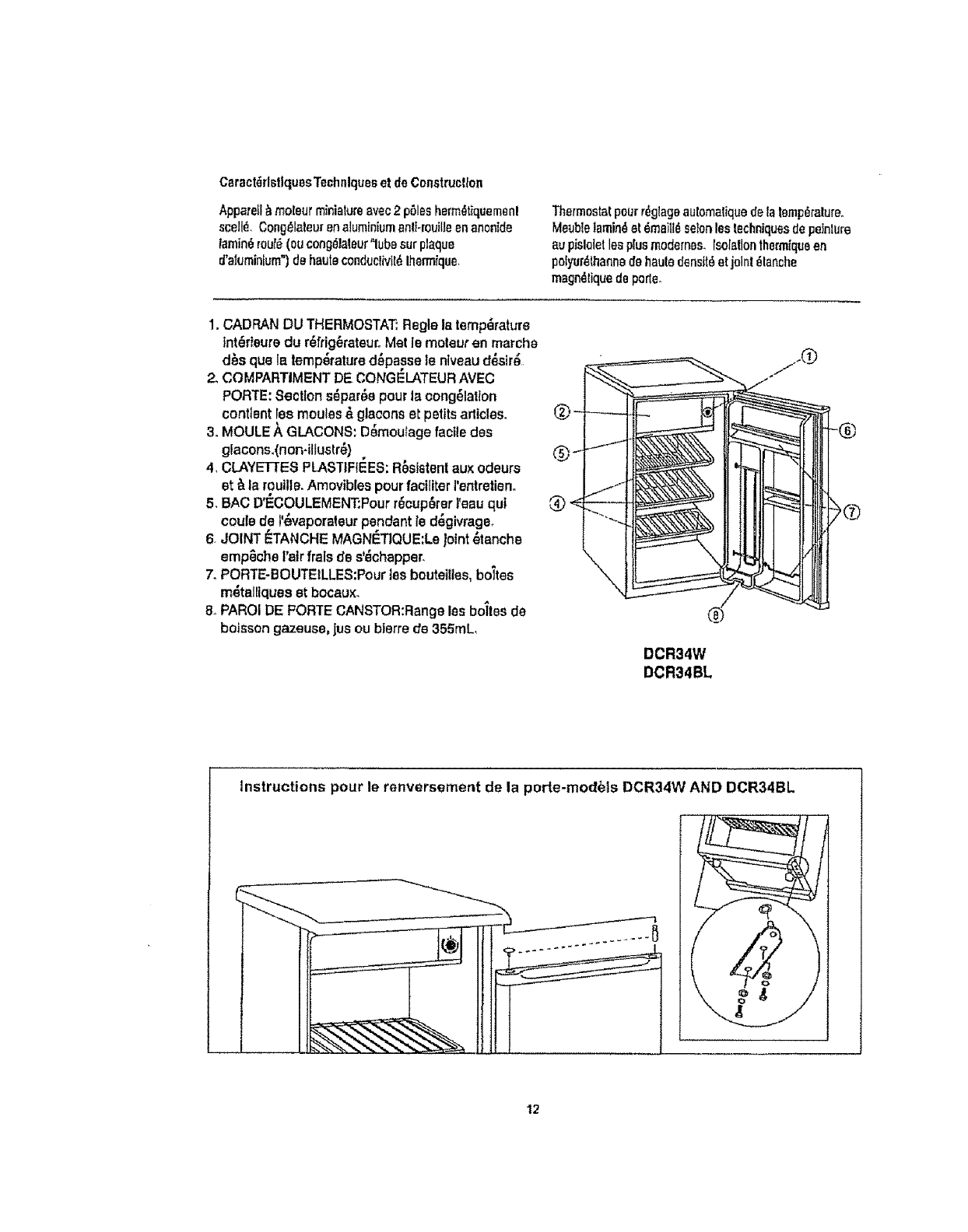 Danby DCR34BL User Manual REFRIGERATOR Manuals And Guides L0712261