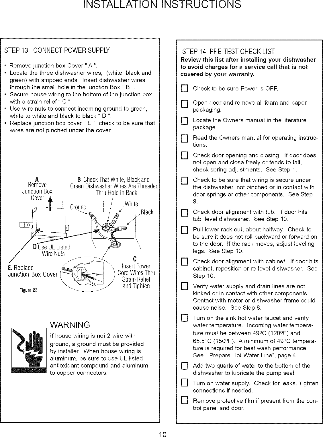 Page 11 of 12 - Danby DDW2405W User Manual  DISHWASHER - Manuals And Guides L0712172