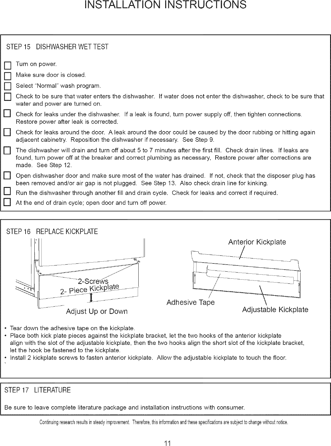 Page 12 of 12 - Danby DDW2405W User Manual  DISHWASHER - Manuals And Guides L0712172