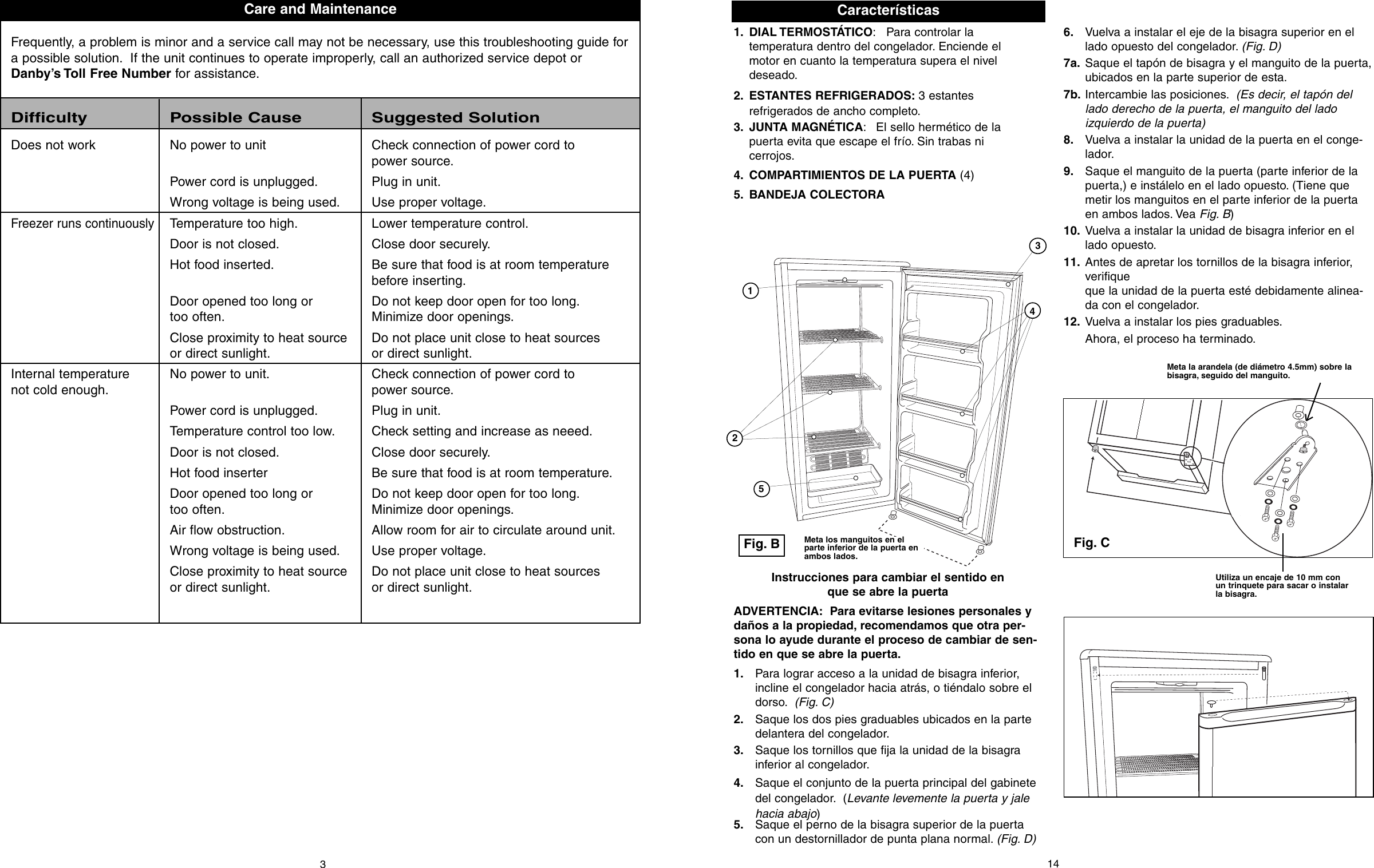 Page 6 of 10 - Danby DUF408WE Duf808we Efsom .qxp User Manual  To The 6fcd9fa1-1445-44bc-9d38-455c26c3ac39
