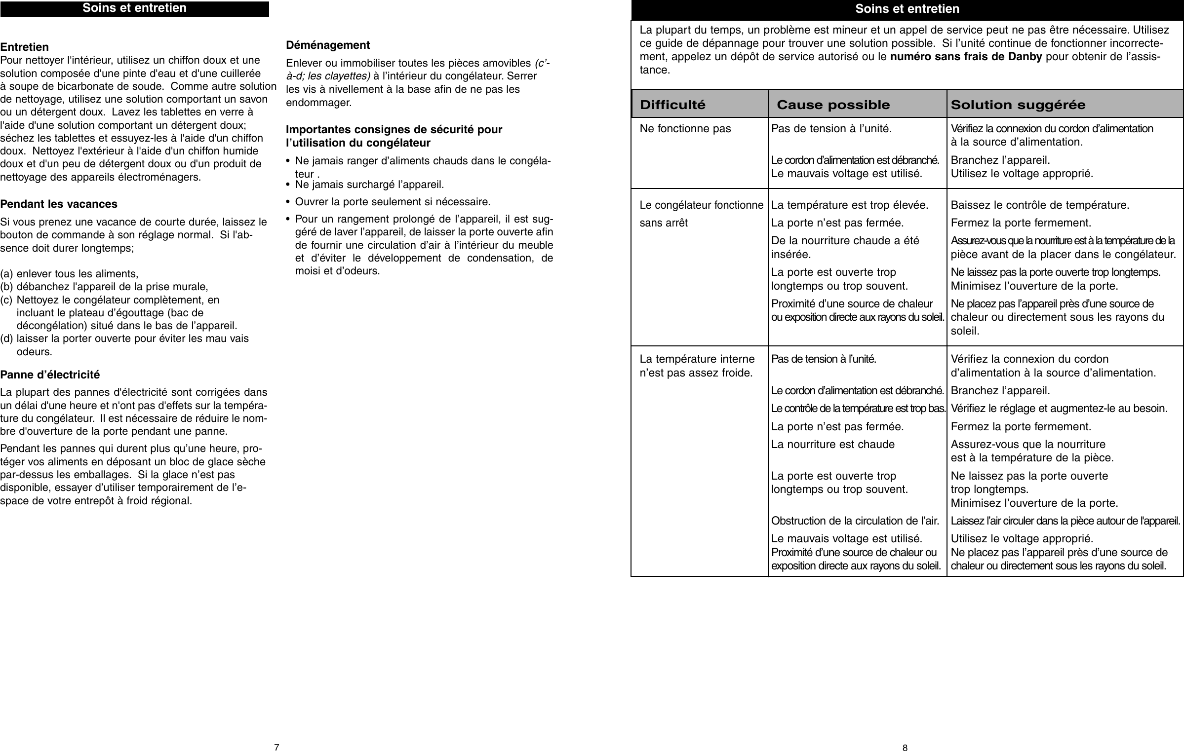 Page 9 of 10 - Danby DUF408WE Duf808we Efsom .qxp User Manual  To The 6fcd9fa1-1445-44bc-9d38-455c26c3ac39
