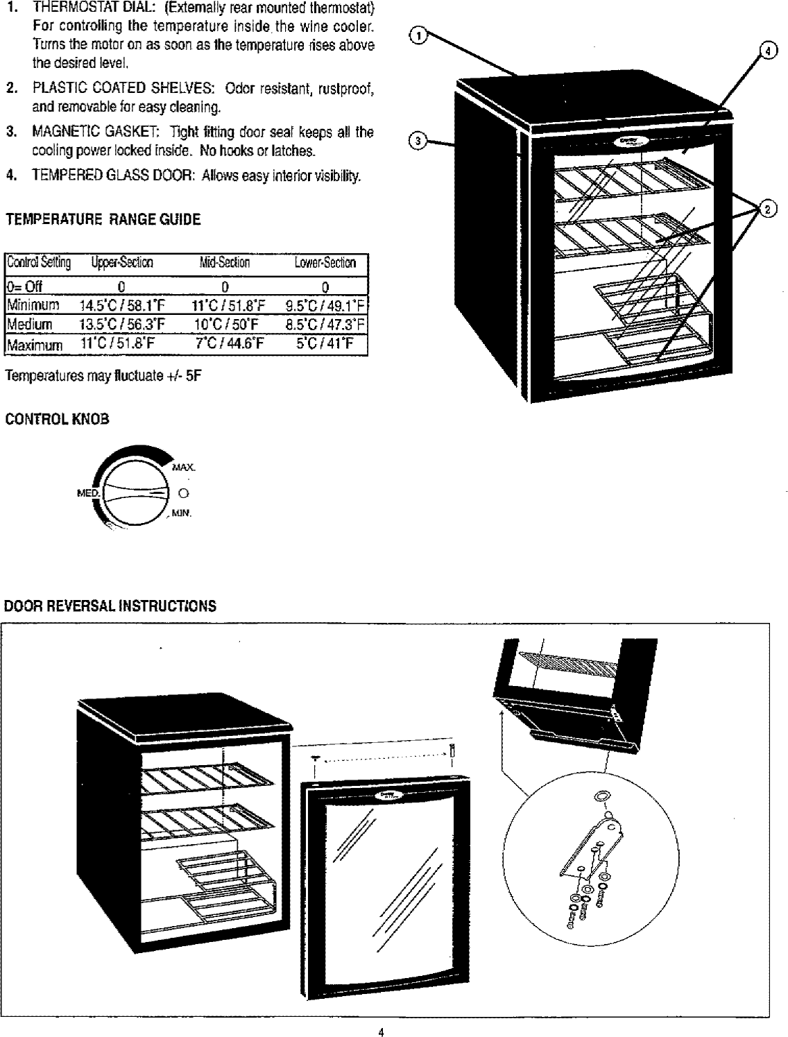 Page 5 of 6 - Danby DWC172BL User Manual  WINE COOLER - Manuals And Guides L0712181