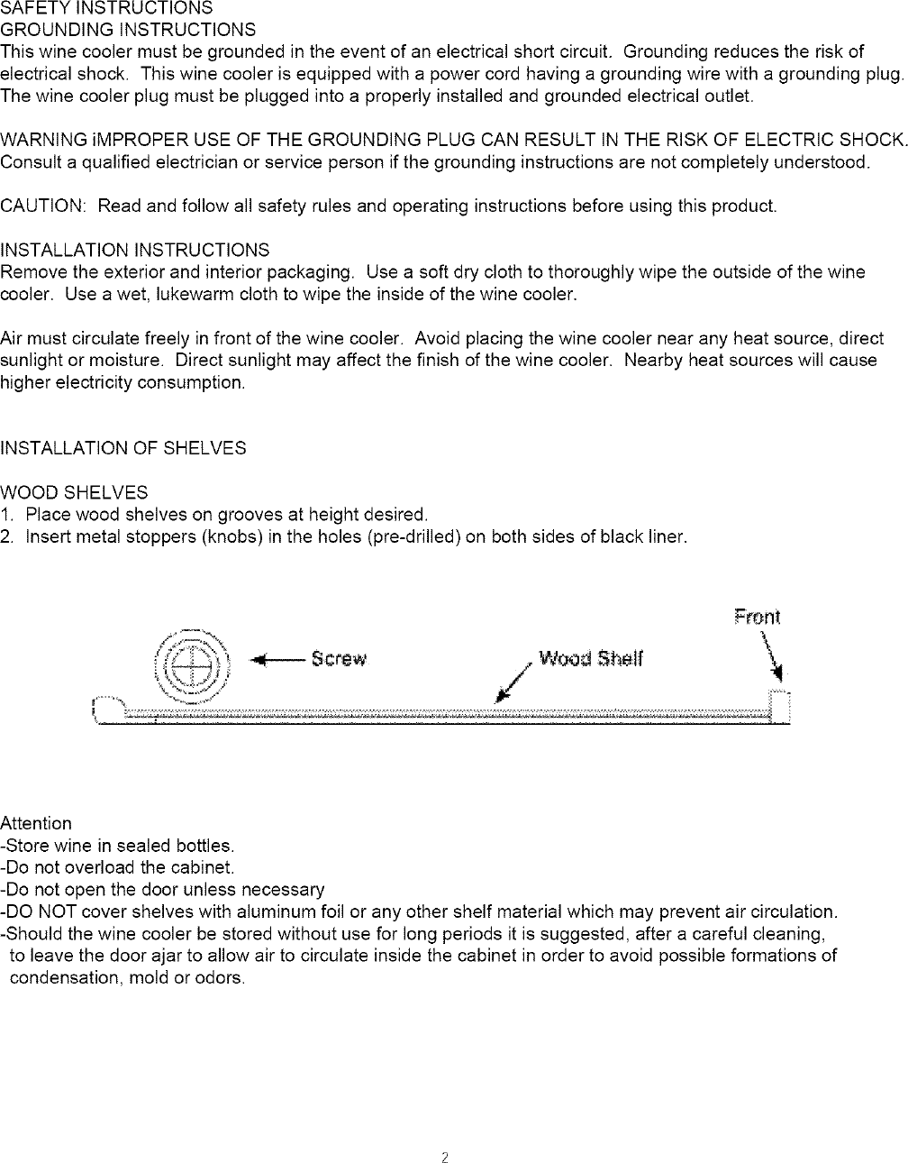Page 4 of 7 - Danby Danby-Silhouette-Dwc512Bl-Owners-Manual