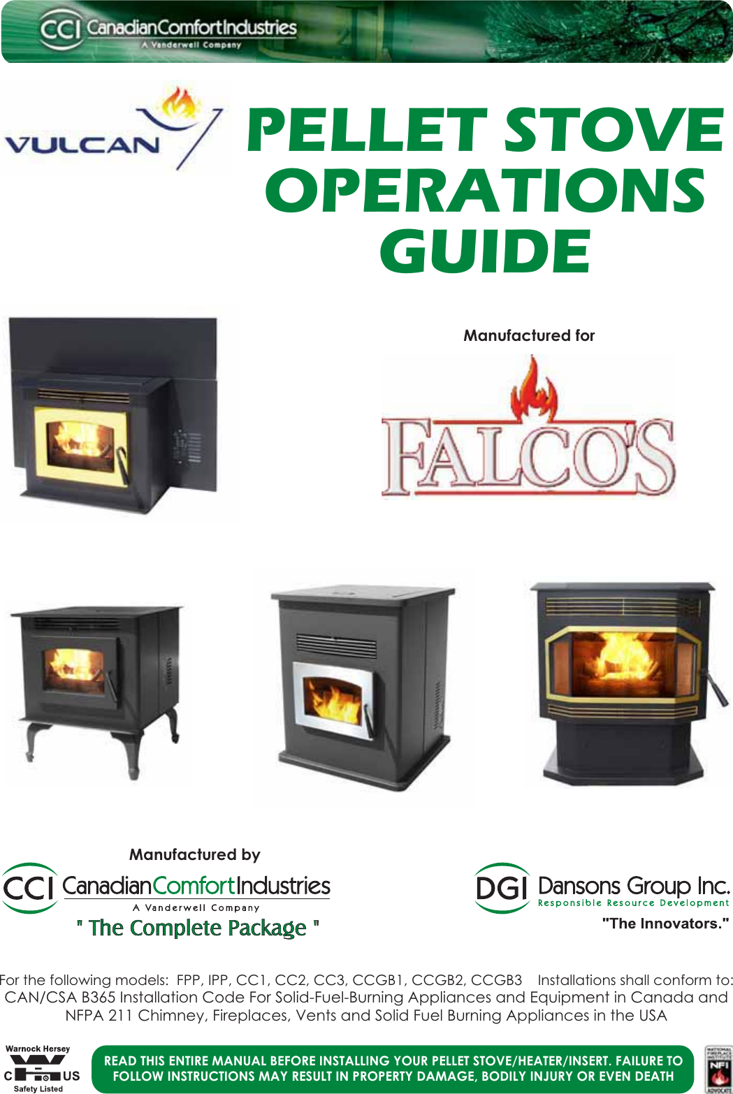 Dansons Group Can Csa B365 Users Manual Performance Tips