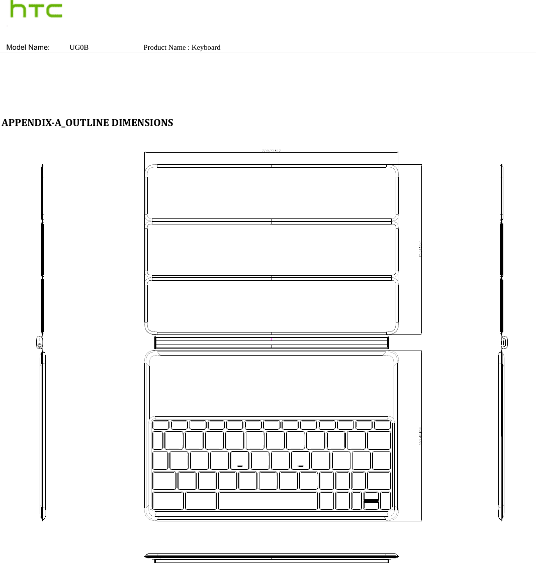  Model Name:  UG0B               Product Name : Keyboard    APPENDIXA_OUTLINEDIMENSIONS         