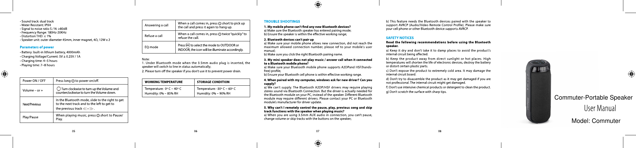 Model: CommuterCommuter-Portable Speaker