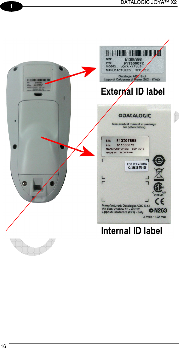 DATALOGIC JOYA™ X2 16    1             