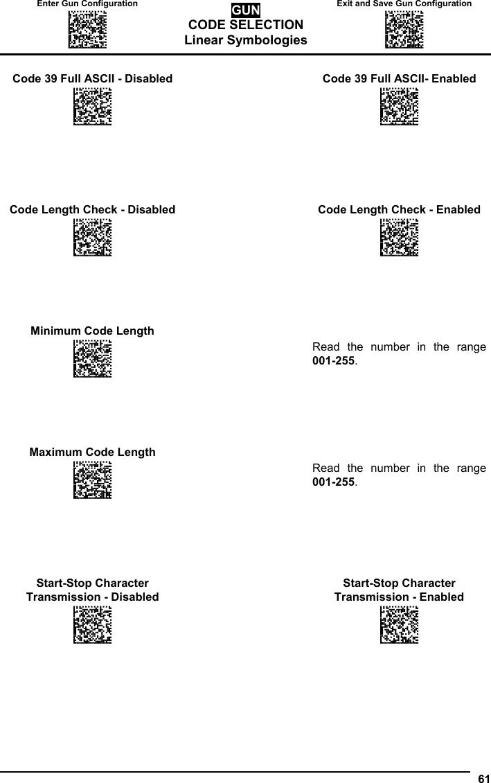 Enter Gun Configuration  Exit and Save Gun Configuration AMHKGMHOFNGNENEIEPANHOGOCK  AHPNIBAMDKEOFMHMLJALFCAFIK  AKCBPJCJGIIJCMCEGOODCCEDJK  AEFBJLBGMHPLNPGLABJHFIAEGK  AAPHBAJICCBGBIAFNLNLLAINDK  AFLFBPPCOIHKILNFFOCKOLJILK  DLDDLDDLDDLLLLLDDDLDDLDLLL GUN CODE SELECTION Linear Symbologies AMHKCMHOFNGNENEIEPANHOGOCK  AHPNIBAMDKEOFMHMLJALFEGFIK  AKCBPJCJGIIJCMCEGLJKNEBJLK  AEFBJLBGMHPLMIFPAFAIIBNHGK  AAPHBAJIDGDHOJDKAICECIENBK  AGLFBOMJMHLIGBPCKIGAGOEKLK  DDLDLDDLLLDLLLLDDDDDDLDLDL  61     Code 39 Full ASCII - Disabled    Code 39 Full ASCII- Enabled APCPCKHMFNGNENEIEPANHOGOCK  AHHPMJAMDKEOFMHMLJAKFFCHIK  AKCBPJCJGIIJCMCFGPKINNFDPK  AEFBJLBGMHPLNLGAMNBILJLGGK  AAPHBAJJDHECKOGFDMKCCFKBBK  AEKFAKLGCENOACCLOHEGGHPLIK  DLLLLLLDDLDLLLLDLLDDDLDLLL  APCPCKHMFNGNENEIEPANHOGOCK  AHHPMBIMDKEOFMHMLJAKFDAEIK  AKCBPJCJGIIJCMCFHOJEHCONJK  AEFBJLBGMHPLNMBEDIGEBPAHGK  AAPHBAJJCEAFPHMKNBOOENMDHK  AFKFAPKPOCOIKIGOECDKOOIKKK  DLLLLLLDDLDLLLLDDLDDDLDLLL                Code Length Check - Disabled    Code Length Check - Enabled APCPCKFOHNGNENEIEPANHOGOCK  AHHPMJAMDKEOFMHMLJALFDHEIK  AKCBPJCJGIIJCMCEHNKDFPADNK  AEFBJLBGMHPLMOFCJMMJCNOEGK  AAPHBAJJDAAFPNKGLFOOICGDFK  AHLFAKPMMLIKOMKKMEGIAPDLJK  DDLLLLLDLLLLLLLDDLDDDLDLDL  APCPCKFOHNGNENEIEPANHOGOCK  AHHPMBIMDKEOFMHMLJALFFFHIK  AKCBPJCJGIIJCMCEGMJPPALNLK  AEFBJLBGMHPLMJCGGJLFILFFGK  AAPHBAJJCDECKEAJFIKCOKABDK  AGLFAPOFANLMEGOPGBBEIGEKLK  DDLLLLLDLLLLLLLDLLDDDLDLDL             Minimum Code Length     APCPBLFOFNGNENEIEPANHOGOCK  AHPNIJAMDKEOFMHMLJALFGEEIK  AKCBPJCJGIIJCMCEGNNGNFFFPK  AEFBJLBGMHPLMKBCBFFMJDKFGK  AAPHBAJIDACCNFJPDFKBCEHDHK  AELFALOFHPBCAEMCMPKICKNLJK  DLDLLLLDLLDLLLLDLDDDDLDLLL  Read the number in the range 001-255.             Maximum Code Length     APCPBLFMHNGNENEIEPANHOGOCK  AHPNIJAMDKEOFMHMLJAKEAEFIK  AKCBPJCJGIIJCMCEGKPOPBMLNK  AEFBJLBGMHPLMLGGICCOGBFFGK  AAPHBAJJDEGOIMFEFDHLBJMDDK  AFLFAJOLIGEMENAFDGFAALAIIK  DDDLLLLDDDLLLLLDLLDDDLDLDL  Read the number in the range 001-255.                Start-Stop Character Transmission - Disabled   Start-Stop Character Transmission - Enabled APCPCKFMFNGNENEIEPANHOGOCK  AHHPMJAMDKEOFMHMLJAKEFHFIK  AKCBPJCJGIIJCMCEHKILHLJNPK  AEFBJLBGMHPLMPCGALLLNPBEGK  AAPHBAJIDEEJKEGNNDDELPNDBK  AGLFAIPCDCNEKFGNDNJACOOIIK  DLLLLLLDDDDLLLLDDDDDDLDLLL  APCPCKFMFNGNENEIEPANHOGOCK  AHHPMBIMDKEOFMHMLJAKEDFGIK  AKCBPJCJGIIJCMCEGLLHNECDJK  AEFBJLBGMHPLMIFCPOMHHJKFGK  AAPHBAJICHAOPNMCDOHINHLBHK  AHLFANOLPEOCAPCIJIOMKHJJKK  DLLLLLLDDDDLLLLDLDDDDLDLLL     
