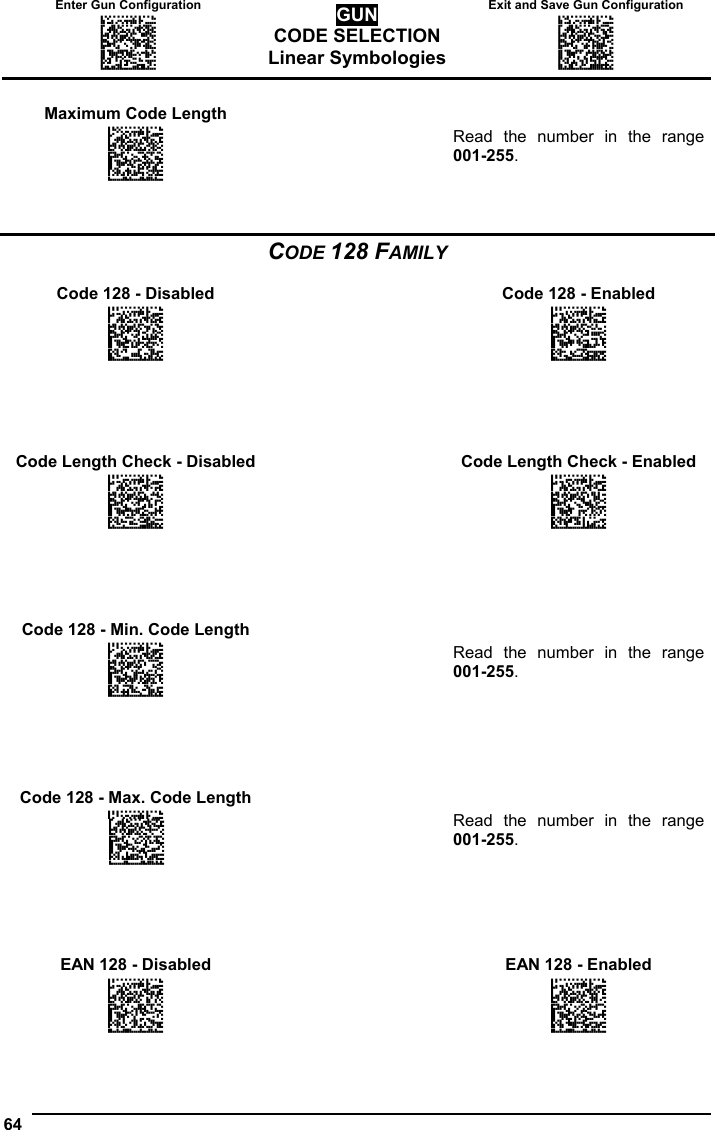 Enter Gun Configuration  Exit and Save Gun Configuration AMHKGMHOFNGNENEIEPANHOGOCK  AHPNIBAMDKEOFMHMLJALFCAFIK  AKCBPJCJGIIJCMCEGOODCCEDJK  AEFBJLBGMHPLNPGLABJHFIAEGK  AAPHBAJICCBGBIAFNLNLLAINDK  AFLFBPPCOIHKILNFFOCKOLJILK  DLDDLDDLDDLLLLLDDDLDDLDLLL GUN CODE SELECTION Linear Symbologies AMHKCMHOFNGNENEIEPANHOGOCK  AHPNIBAMDKEOFMHMLJALFEGFIK  AKCBPJCJGIIJCMCEGLJKNEBJLK  AEFBJLBGMHPLMIFPAFAIIBNHGK  AAPHBAJIDGDHOJDKAICECIENBK  AGLFBOMJMHLIGBPCKIGAGOEKLK  DDLDLDDLLLDLLLLDDDDDDLDLDL  64     Maximum Code Length     APCLFLFOFNGNENEIEPANHOGOCK  AHPNIJAMDKEOFMHMLJALEFGHIK  AKCBPJCJGIIJCMCEGMLCFAKFNK  AEFBJLBGMHPKNNGHFIFGDHMEGK  AAPHBAJJDFBMCHEFKJCIDKMJDK  AHKFAJOMLAJOIMBFEPFKKBCIKK  DLLLLLLDDLDLLLLDDLDDDLDLLL  Read the number in the range 001-255.   CODE 128 FAMILY  Code 128 - Disabled    Code 128 - Enabled APCPCOHMHNGNENEIEPANHOGOCK  AHHPMJAMDKEOFMHMLJALECEFIK  AKCBPJCJGIIJCMCFHLIJHMGDJK  AEFBJLBGMHPLNJCPEGIOIEIFGK  AAPHBAJICCHIGIBLKNICKJLNHK  AELFAOLHDPPMMMAGPNNGABNILK  DDDLLLLDDDLLLLLDLDLDDLDLDL  APCPCOHMHNGNENEIEPANHOGOCK  AHHPMBIMDKEOFMHMLJALEEGGIK  AKCBPJCJGIIJCMCFGKLFNDNNPK  AEFBJLBGMHPLNOFLLDPCCCDEGK  AAPHBAJIDBDPDBLEEAMOMBNPBK  AFLFALKOPJMKGGEDFIKKIIKJJK  DDDLLLLDDDLLLLLDDDLDDLDLDL             Code Length Check - Disabled    Code Length Check - Enabled APCPCOHMFNGNENEIEPANHOGOCK  AHHPMJAMDKEOFMHMLJALFHEFIK  AKCBPJCJGIIJCMCEGIMPKDLBNK  AEFBJLBGMHPLNLBHGMHAMPBHGK  AAPHBAJIDCDIKBBGEKKNMNALBK  AFLFAOJNFHEEKOLFFJACMEKKLK  DLDLLLLDLLLLLLLDDDDDDLDLDL  APCPCOHMFNGNENEIEPANHOGOCK  AHHPMBIMDKEOFMHMLJALFBGGIK  AKCBPJCJGIIJCMCEHJPDAMAPLK  AEFBJLBGMHPLNMGDJJAMGJKGGK  AAPHBAJICBHPPILJKHOBKFGJHK  AELFALIEJBHCAEPAPMHOENNLJK  DLDLLLLDLLLLLLLDLDDDDLDLDL             Code 128 - Min. Code Length     APCPBPFOHNGNENEIEPANHOGOCK  AHPNIJAMDKEOFMHMLJAKEBCGIK  AKCBPJCJGIIJCMCEHJPHHEGFJK  AEFBJLBGMHPLMIFNJOMKKOJGGK  AAPHBAJJCFBIBDOBKEIBKIGPBK  AEKFAPOEGEDAMKOPNFDIEMPIKK  DDLLLLLDLDLLLLLDLLLDDLDLDL  Read the number in the range 001-255.             Code 128 - Max. Code Length     APCPBPFOFNGNENEIEPANHOGOCK   AHPNIJAMDKEOFMHMLJAKFECGIK   AKCBPJCJGIIJCMCFGKLBKLLHNK   AEFBJLBGMHPLMKGFLEDEOFAEGK   AAPHBAJJDFFINKOMEDKOMMNJHK   AFKFAPMOAMIIKIFMHBOMIJIKKK   DLLLLLLDDLLLLLLDDLDDDLDLDL  Read the number in the range 001-255.             EAN 128 - Disabled    EAN 128 - Enabled APCPGOHMHNGNENEIEPANHOGOCK  AHHPMJAMDKEOFMHMLJAKEEHEIK  AKCBPJCJGIIJCMCFHPIMDPEDNK  AEFBJLBGMHPKNMBAFIGHBHMGGK  AAPHBAJIDFHLMDPGCLGGHFPJHK  AFLFAJOCNPLGABOEOJOGCBLIIK  DDLLDLLDDDDLLLLDLLLDDLDLLL  APCPGOHMHNGNENEIEPANHOGOCK  AHHPMBIMDKEOFMHMLJAKECFHIK  AKCBPJCJGIIJCMCFGOLAJAPNLK  AEFBJLBGMHPKNLGEKNBLLBHHGK  AAPHBAJICGDMJKFJMGCKBNJLBK  AELFAMPLBJIAKLKBEMJKKIMJKK  DDLLDLLDDDDLLLLDDLLDDLDLLL  