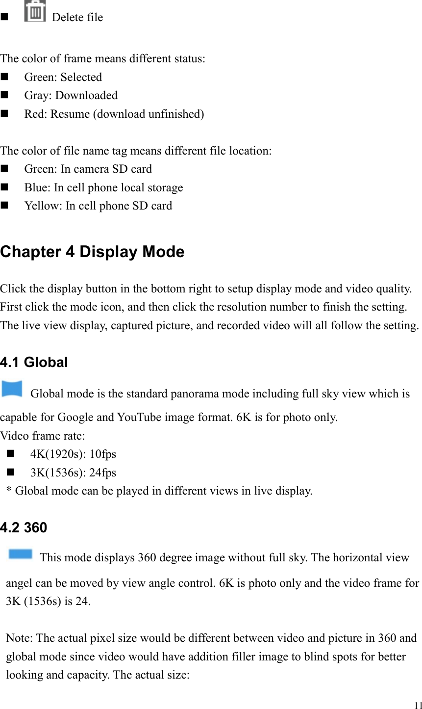 Page 11 of Datavideo Technologies CC360 360-Degree CAMERA User Manual Aleta S1 UM V2 7 ENG