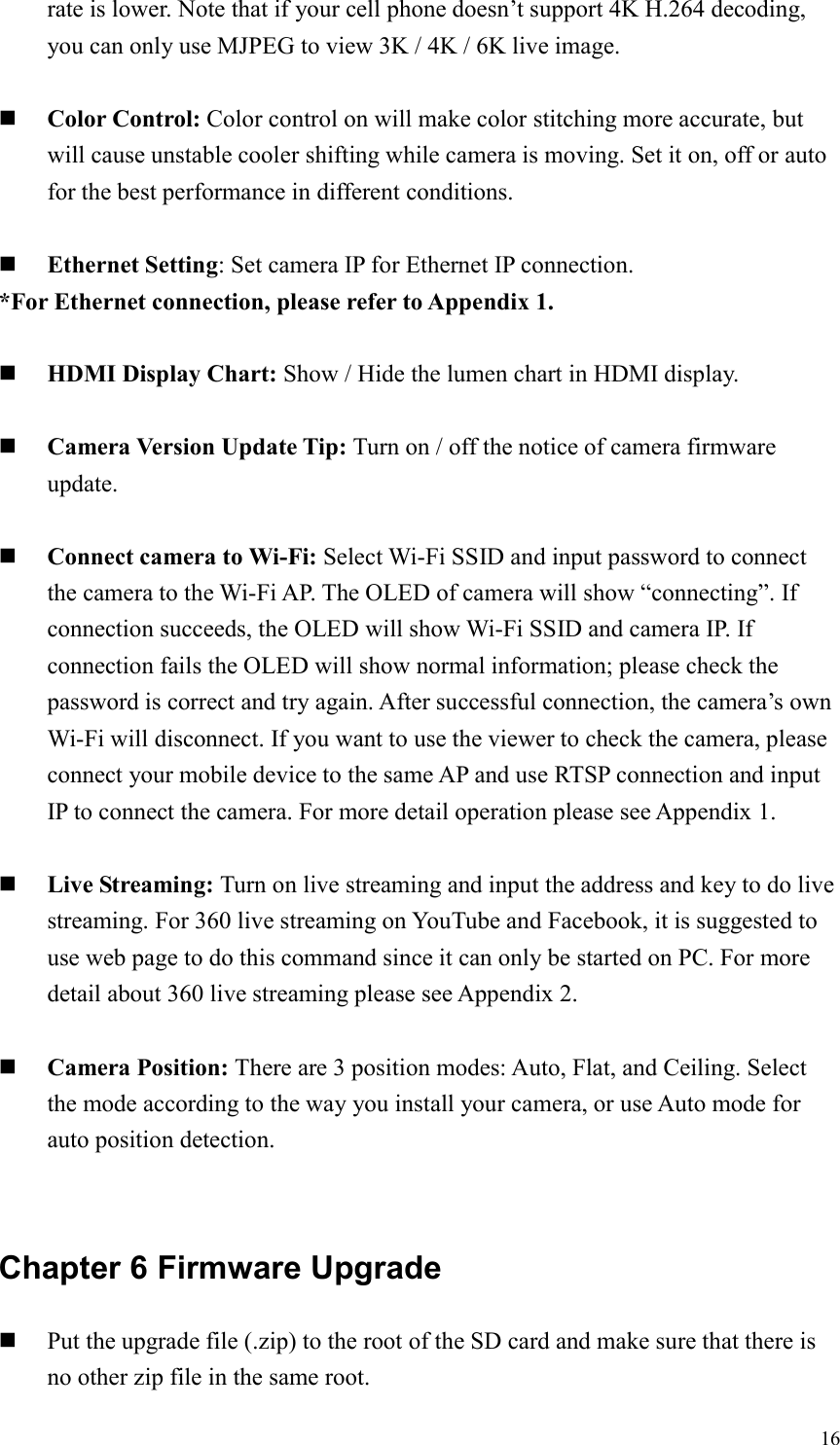 Page 16 of Datavideo Technologies CC360 360-Degree CAMERA User Manual Aleta S1 UM V2 7 ENG