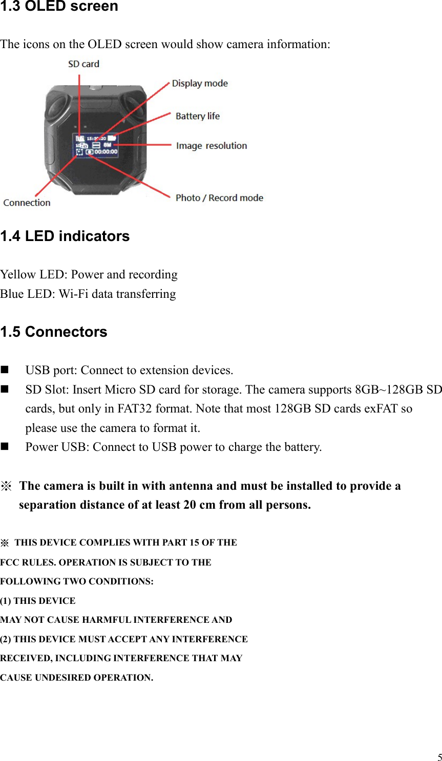 Page 5 of Datavideo Technologies CC360 360-Degree CAMERA User Manual Aleta S1 UM V2 7 ENG