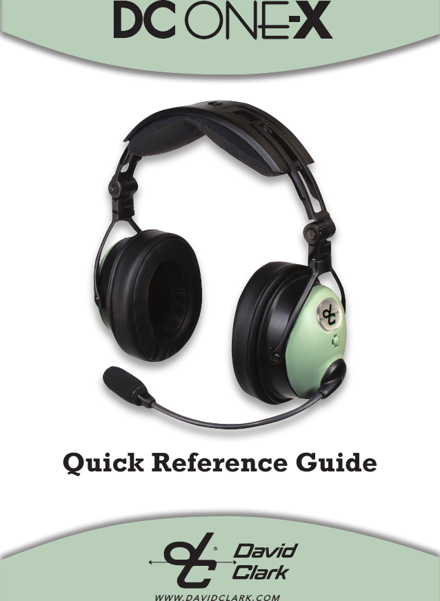 Quick Reference GuideWWW.DAVIDCLARK.COM         ONEDCX_