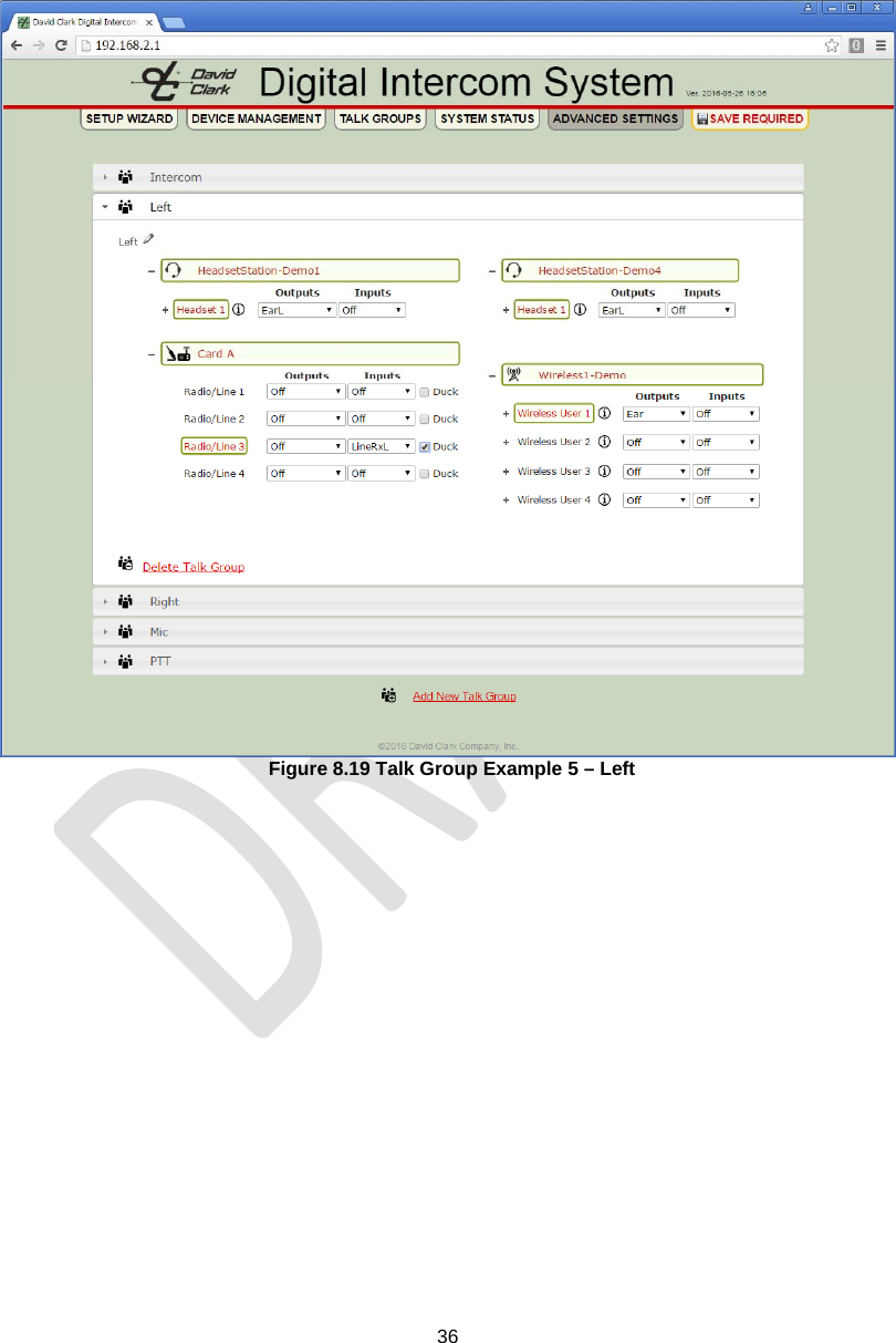  36   Figure 8.19 Talk Group Example 5 – Left 