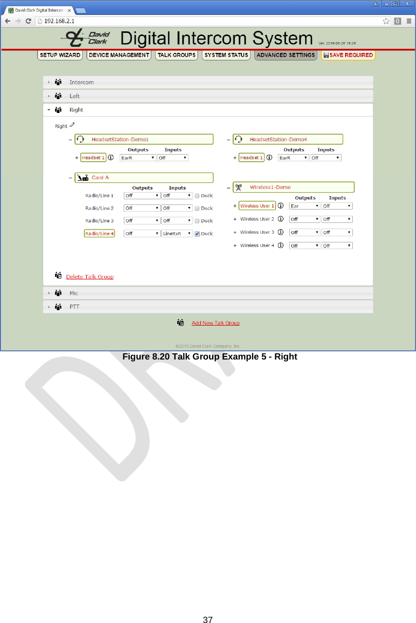  37   Figure 8.20 Talk Group Example 5 - Right  