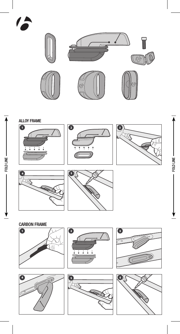 FOLD LINEFOLD LINECARBON FRAME•1•4•5•6•2•3•3•2ALLOY FRAME•1•5•4