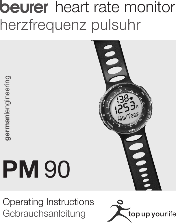 heart rate monitorherzfrequenz pulsuhrOperating InstructionsGebrauchsanleitunggerman|engineeringPM 90