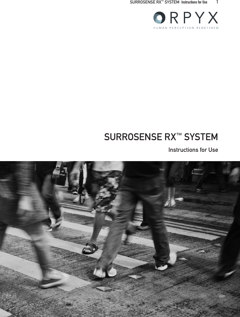SURROSENSE RX™ SYSTEM Instructions for Use  SURROSENSE RX™ SYSTEM  Instructions for Use 1
