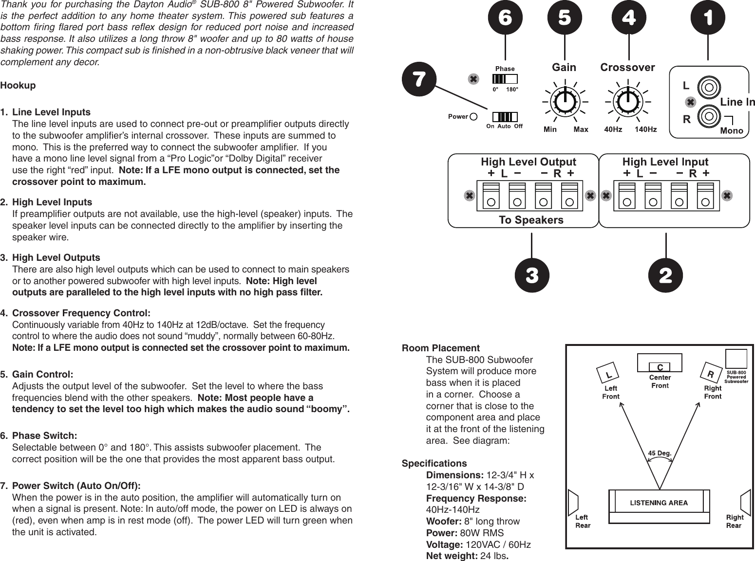 Page 2 of 2 - Dayton Sub-800 300m627 User Manual  To The F7234bdf-2bdc-4c6f-9f72-2cca919915fa