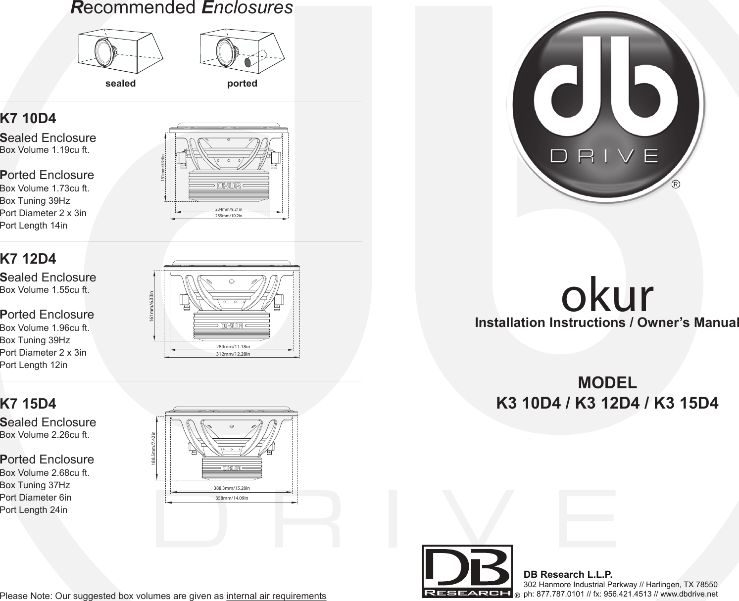 k7 subwoofer