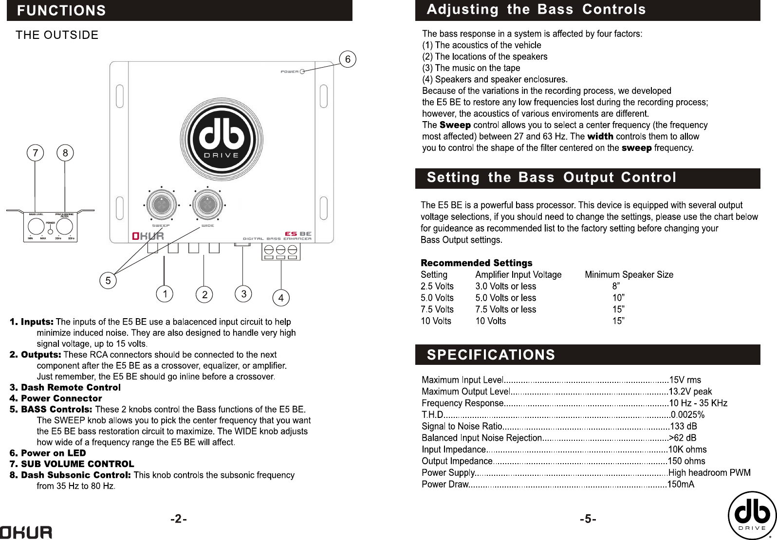 Db Drive Okur E5 Be Users Manual Rmb 11 C U N