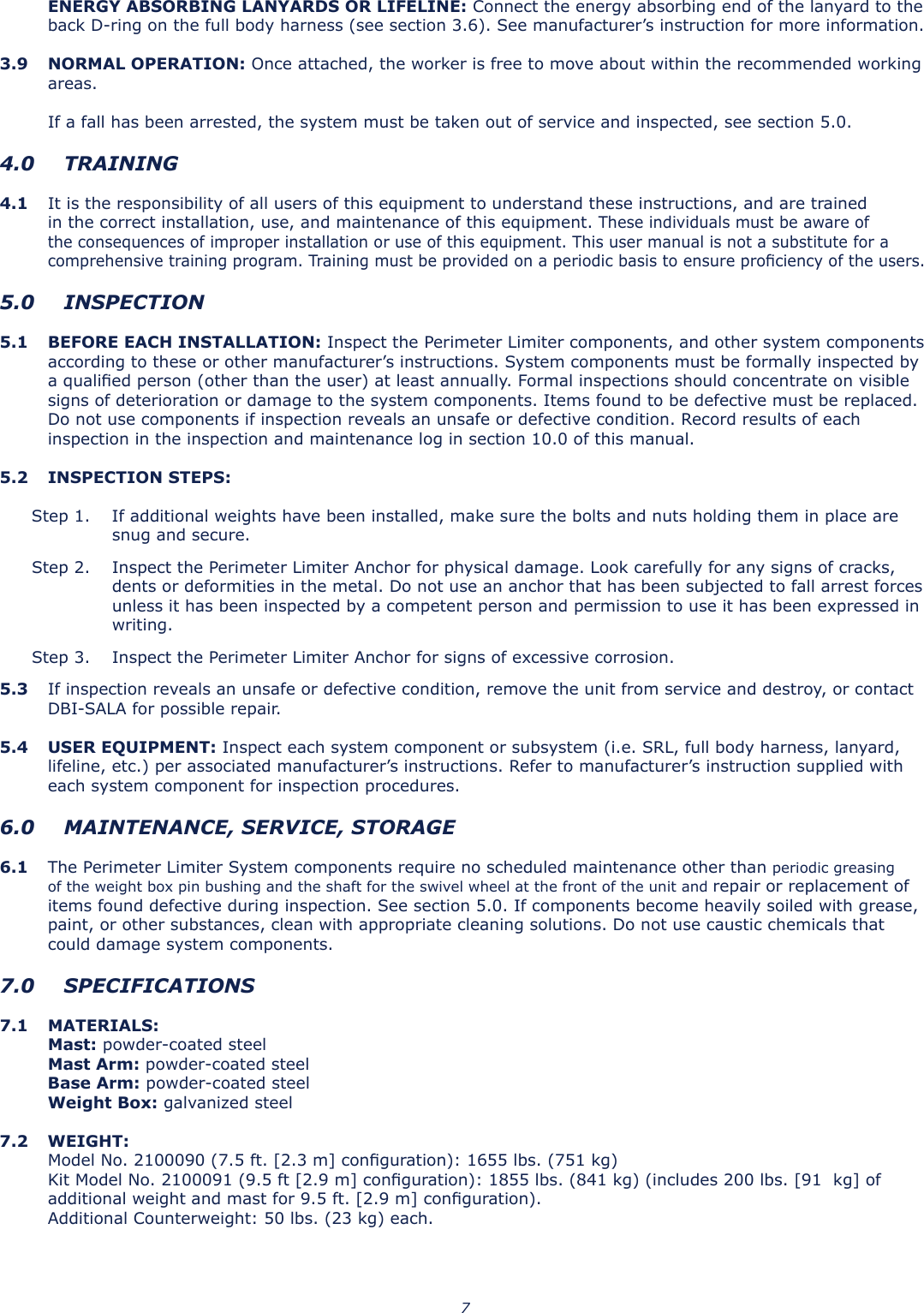 Page 7 of 12 - Dbi-Sala Dbi-Sala-Dbi-Sala-Water-Dispenser-2100090-Users-Manual- IFU_5902381_Concrete_Anchor  Dbi-sala-dbi-sala-water-dispenser-2100090-users-manual