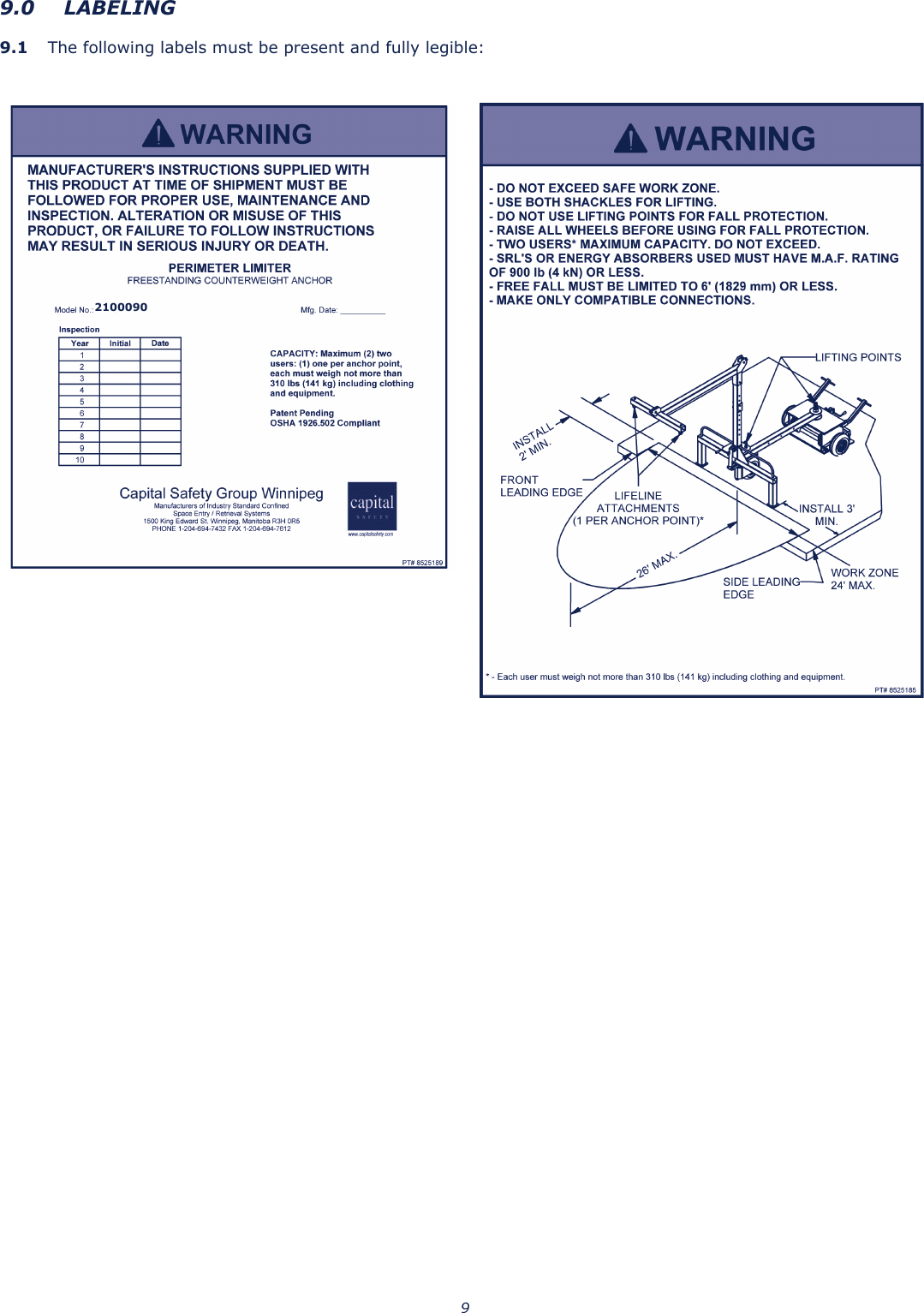 Page 9 of 12 - Dbi-Sala Dbi-Sala-Dbi-Sala-Water-Dispenser-2100090-Users-Manual- IFU_5902381_Concrete_Anchor  Dbi-sala-dbi-sala-water-dispenser-2100090-users-manual
