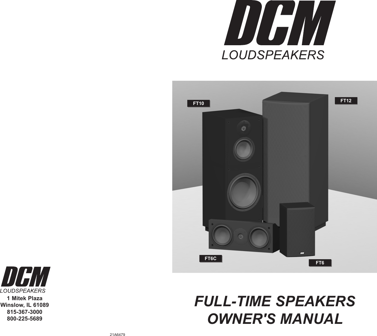 Page 1 of 4 - Dcm-Speakers Dcm-Speakers-Ft10-Users-Manual- FT12, 10, 6, AND 6C Owners Manual (21A6479)  Dcm-speakers-ft10-users-manual