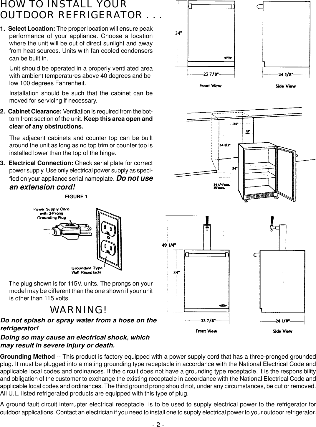 Page 2 of 8 - Dcs Dcs-Outdoor-Refrigerator-And-Beverage-All-Refrigerator-Users-Manual- MarvelOG41006292  Dcs-outdoor-refrigerator-and-beverage-all-refrigerator-users-manual